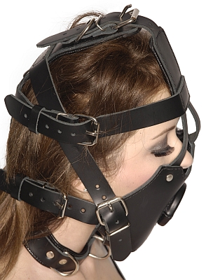 Strict Leather Premium Muzzle with Open Mouth Gag 